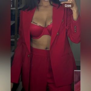 Express Red Suit Jacket